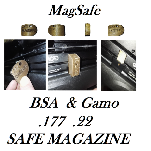 MAGSAFE BSA &amp; Gamo Phox Air Rifle SAFE Magazine .177 .22 3D Airgun Accessories
